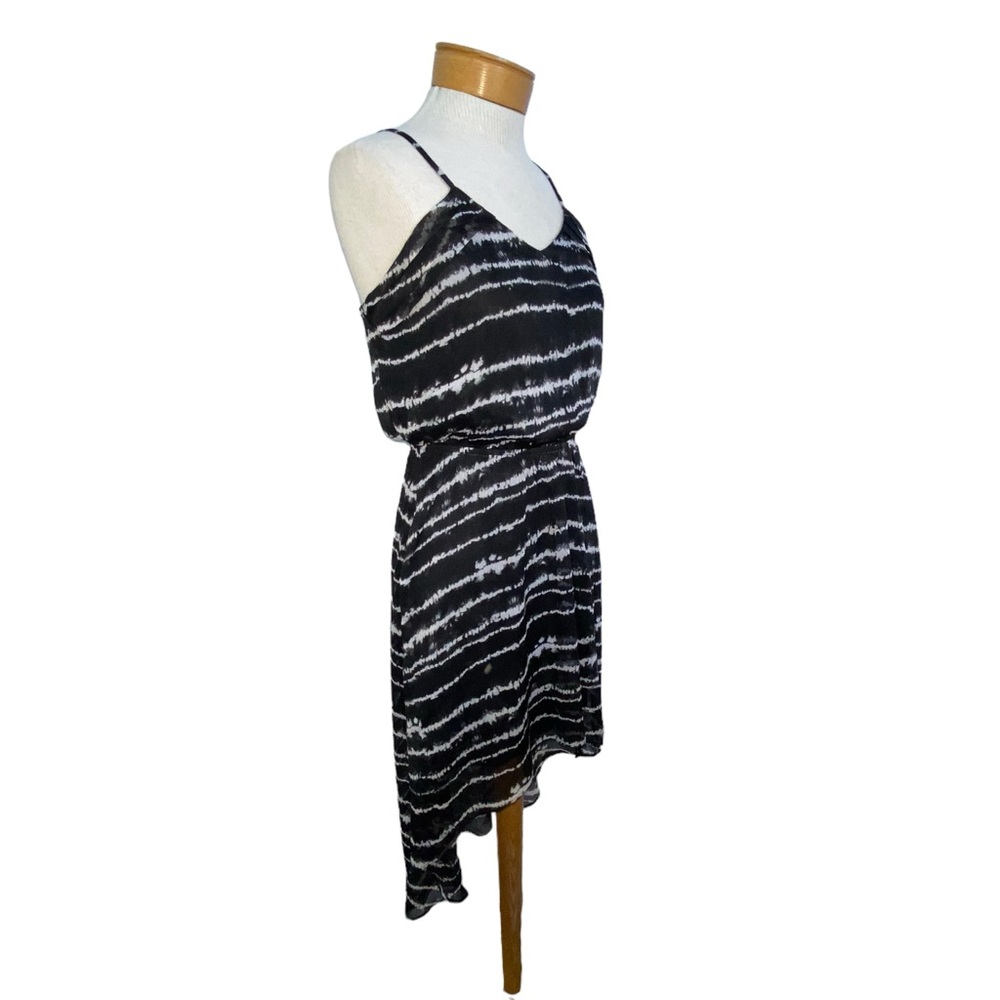 Express sz S Black, Tie-dye, High Low, Spaghetti Strap Dress Y2K